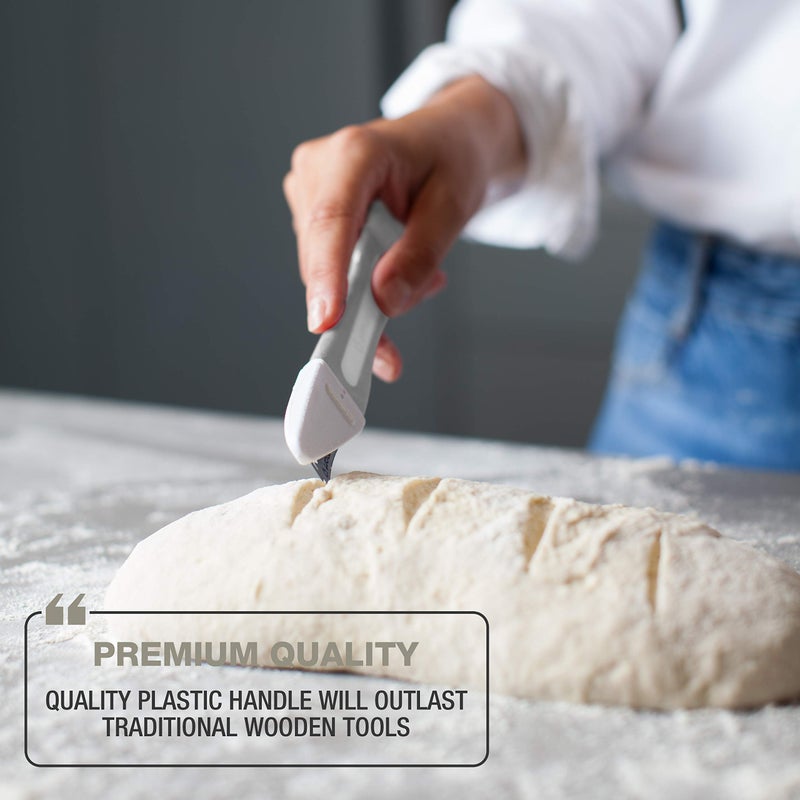 Breadsmart Bread Lame - Bread Scoring Tool - Set of 10 Stainless Steel Blades - Bakers Dough Scorer - Best Sourdough Bread Baking Supplies - Image 5